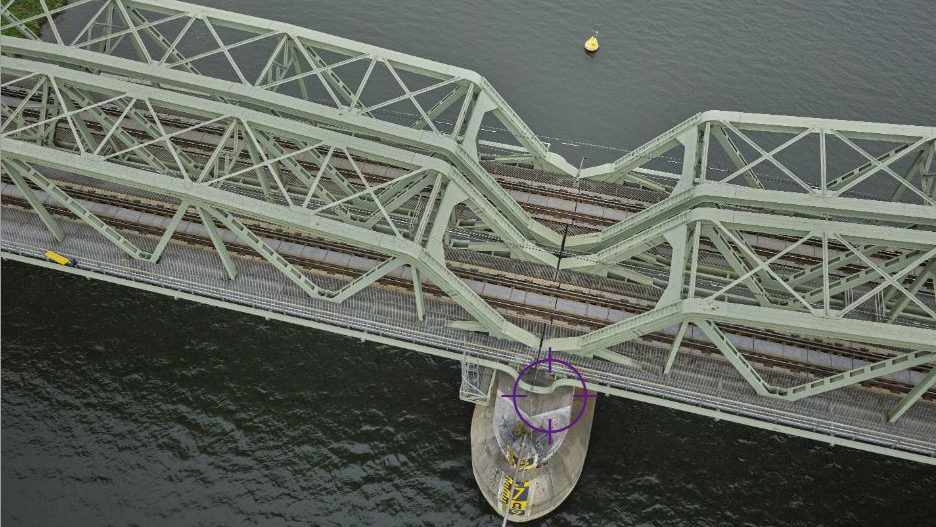 Buggenum Bridge Inspection Identify Damage using GSD Pixel 1mm per Pixel Drone Solution