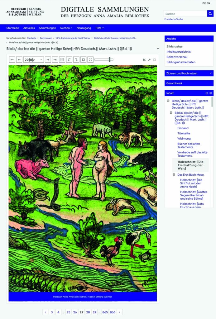 Digitize cultural heritage like the Cranach Bibel Eden with care