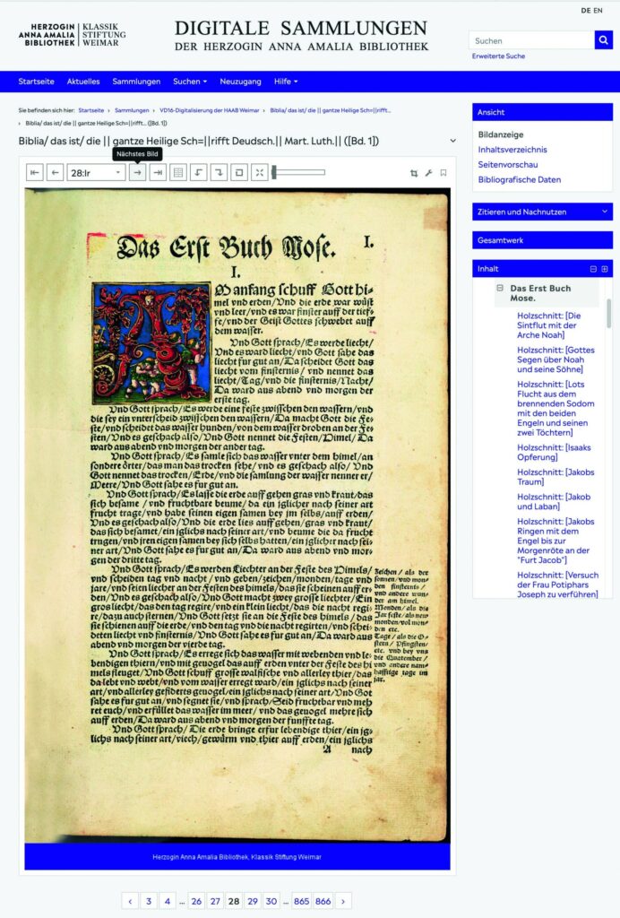 Digitize heritage materials like the Cranach Bibel Inkunabel with high accuracy