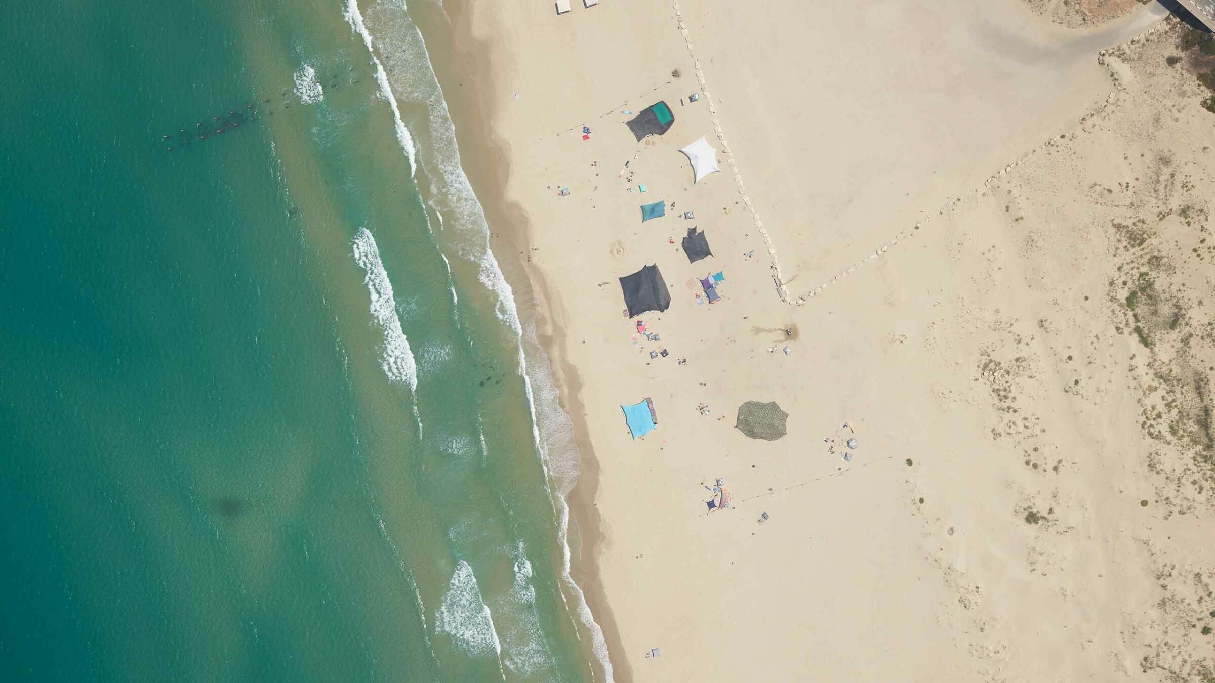 Digital imaging solutions used to capture an aerial shot of a beach