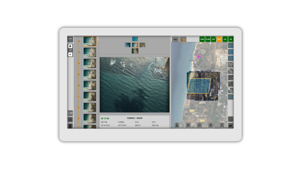 Professional analyzing aerial data from IX Suite aerial mapping software