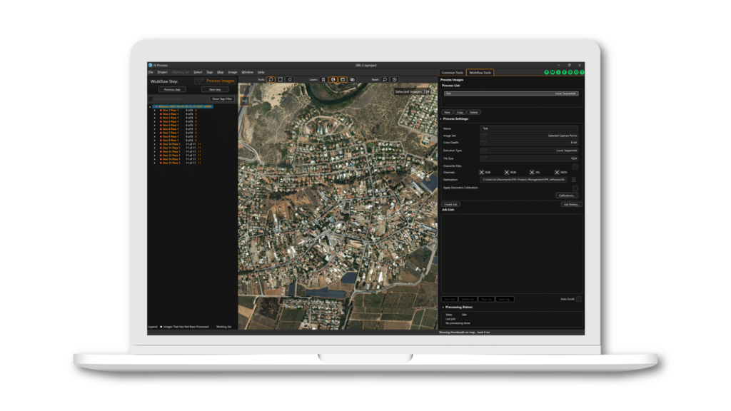 Detailed map visualization on IX Suite aerial mapping software